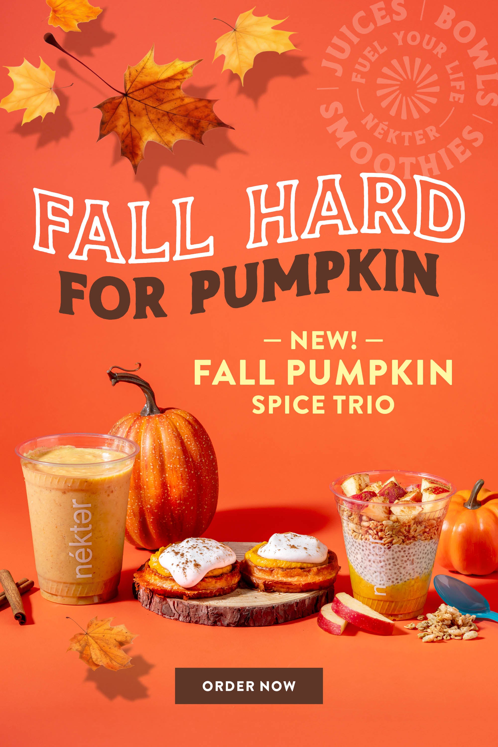 Fall hard for pumpkin - new pumpkin trio soothie waffle and parfait mobile view