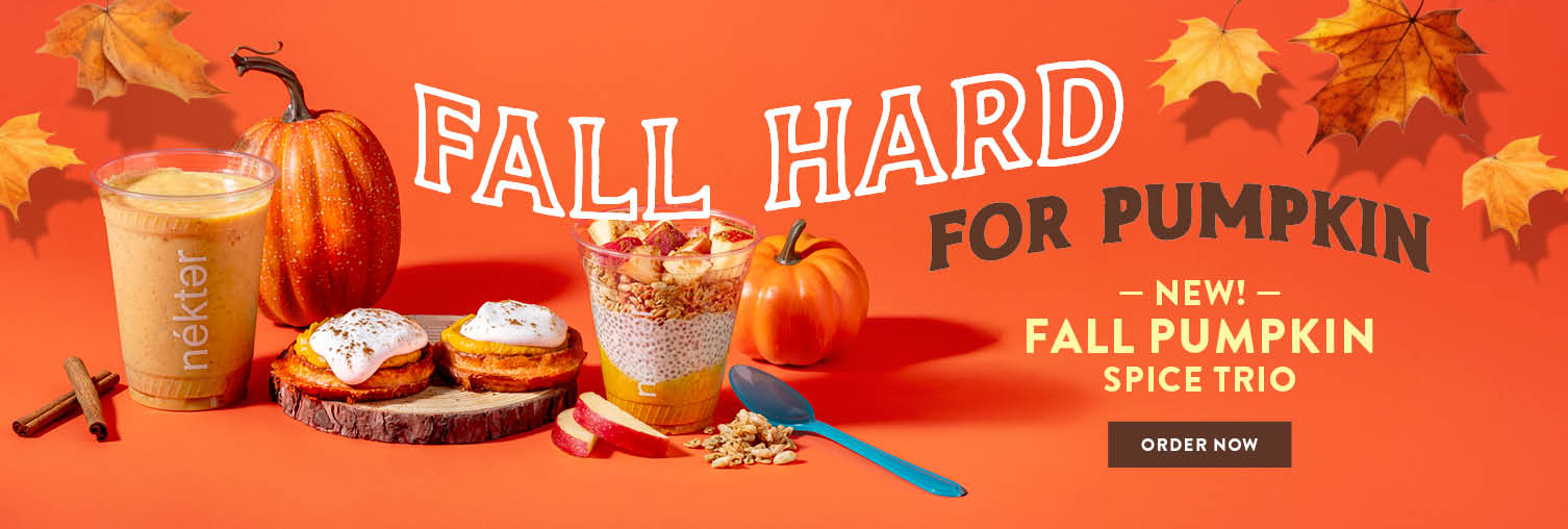 Fall hard for pumpkin - new pumpkin trio soothie waffle and parfait