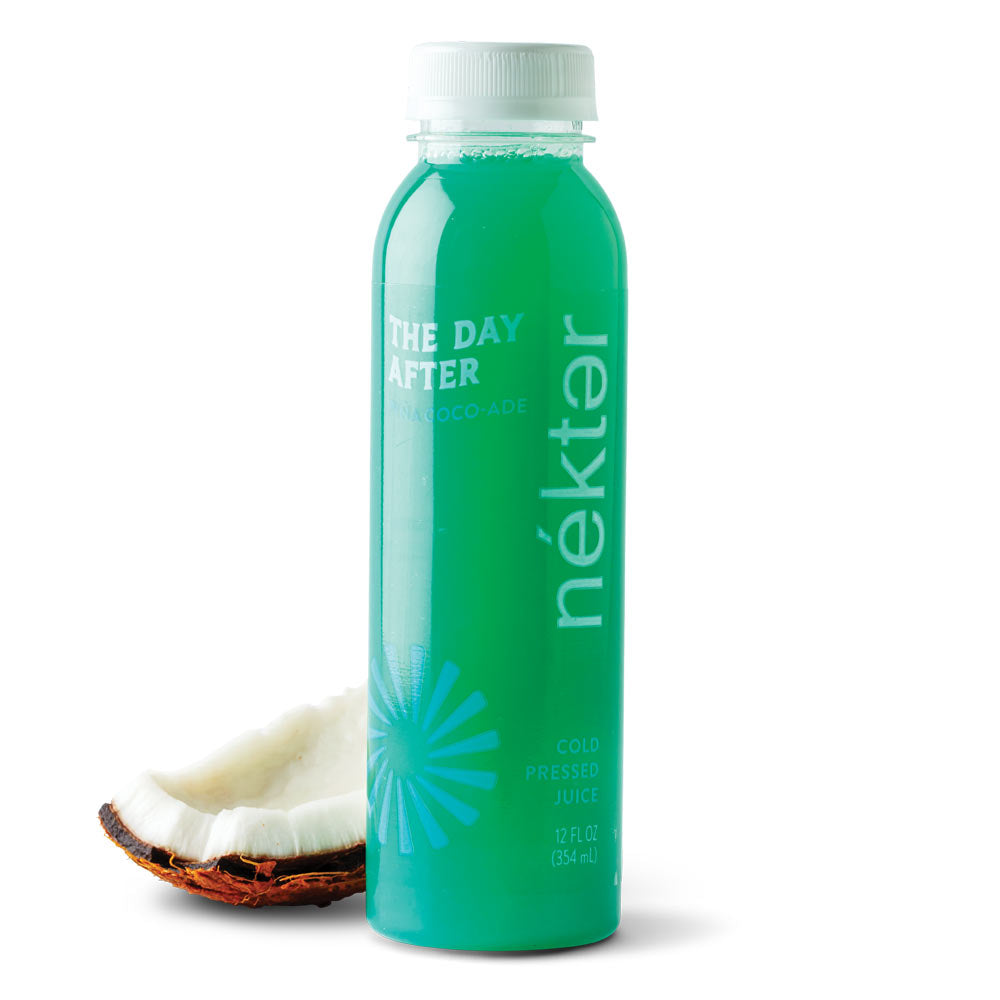 The day after Bottled Juice shown with coconut
