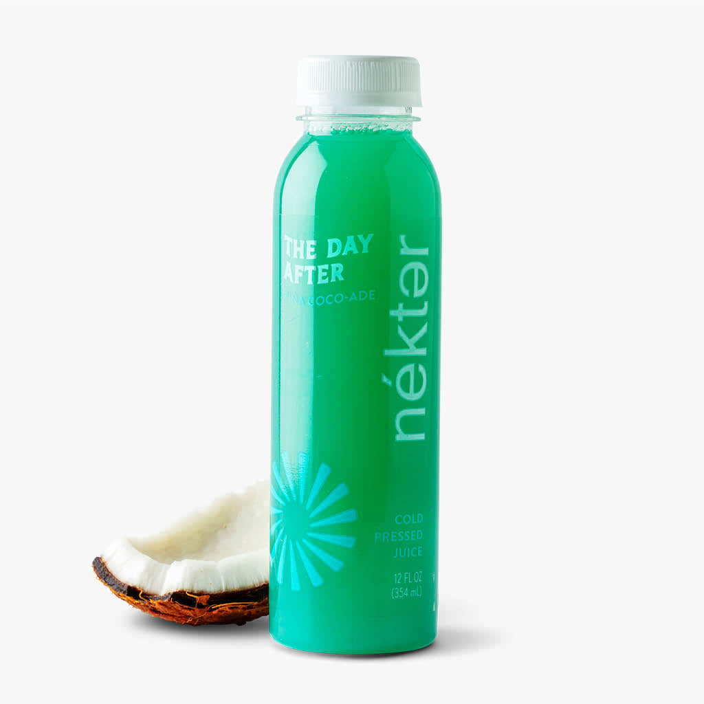 The day after Bottled Juice shown with coconut