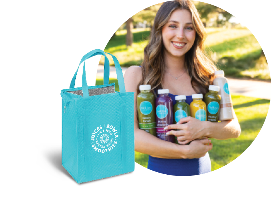 Smiling woman holding a classic cleanse