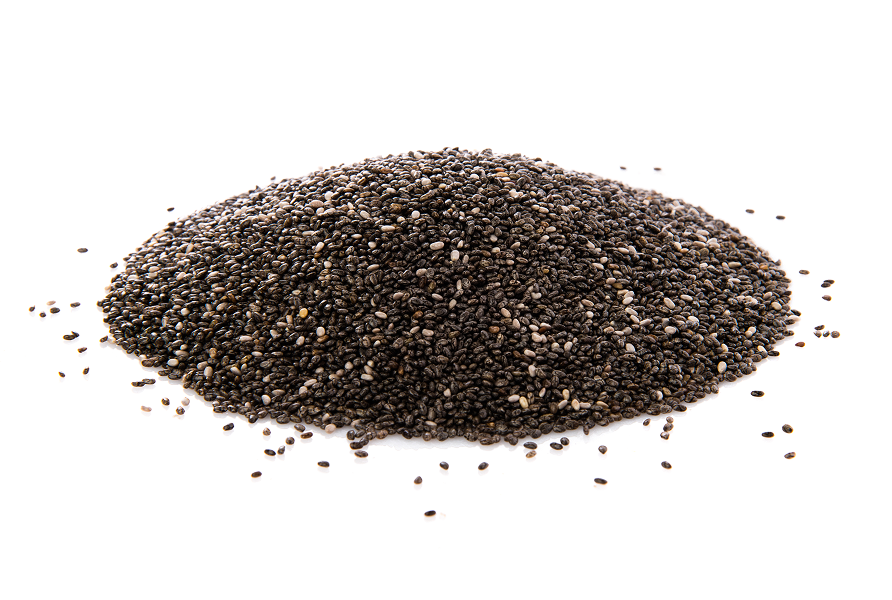 Pile of chia seeds