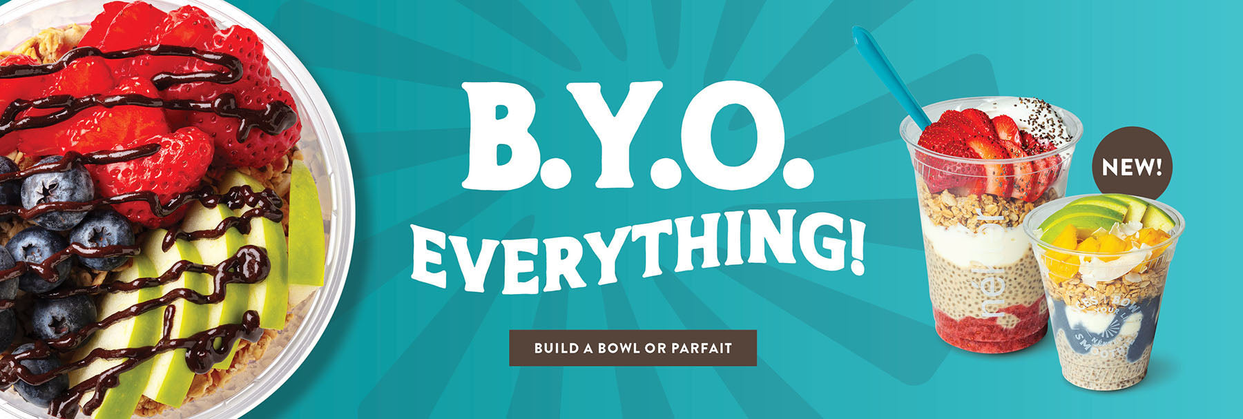 Build your own bowls and parfaits