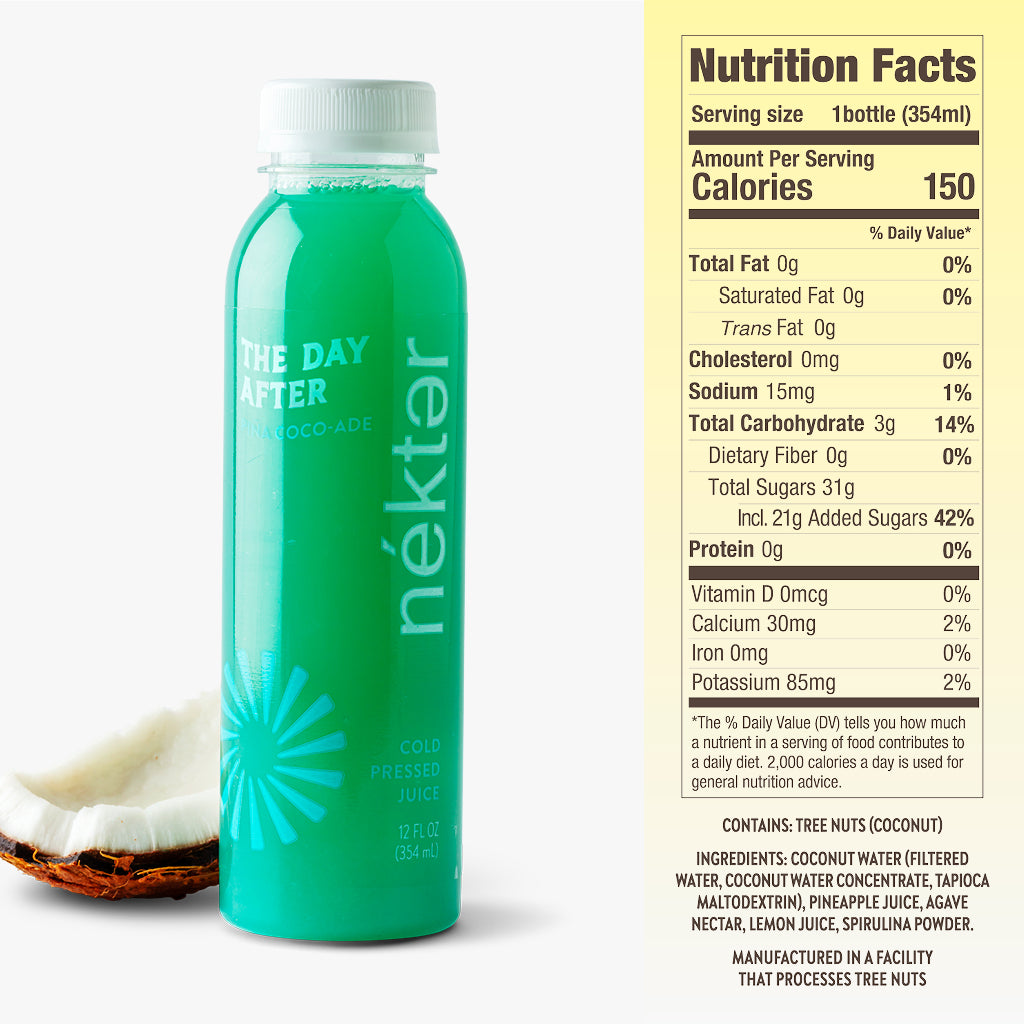 The Day After Grab N Go Bottle with nutritionals