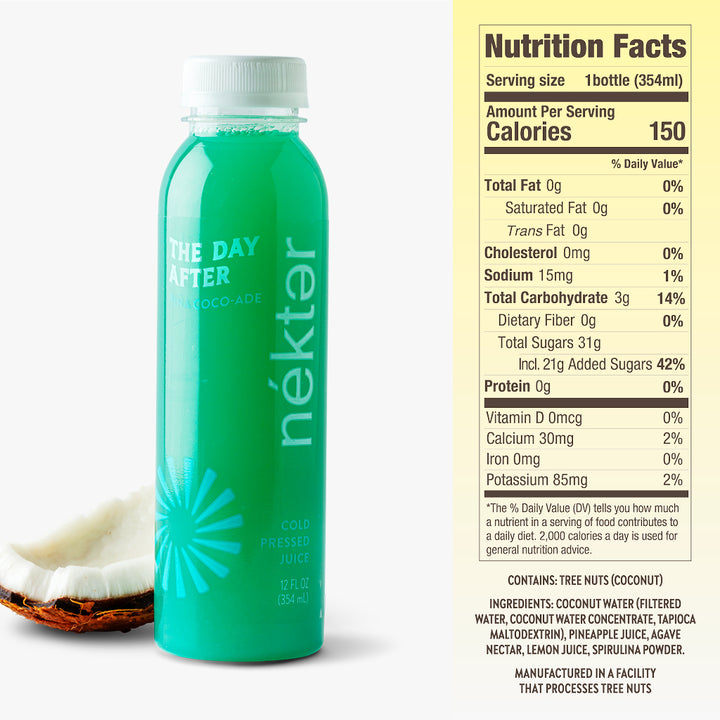 The Day After Grab N Go Bottle with nutritionals