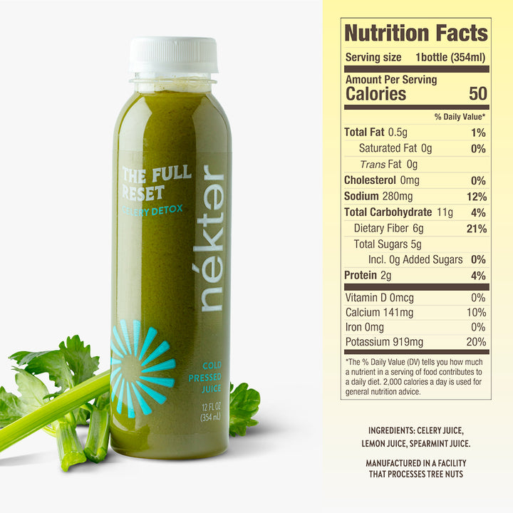 The Full Reset Grab N Go Bottle with nutritionals