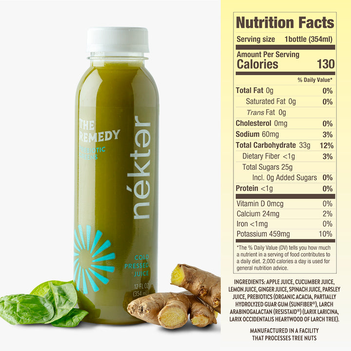 The Remedy Grab N Go Bottle with nutritionals